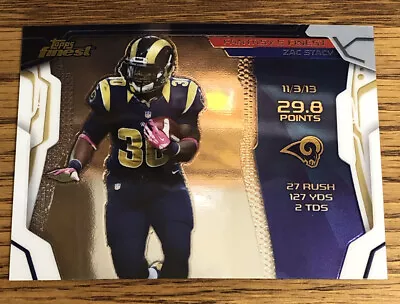 $1.79 • Buy Zac Stacy 2014 Topps Finest Fantasy’s Finest Rams Card #FF-ZS   *5194*