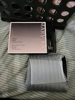 Mary  Kay Compact 017362 Makeup Case Unfilled Magnet Black - NEW  • $14.99