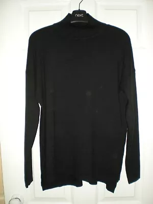 QED London Black High Neck Jumper Size S/M • £0.99