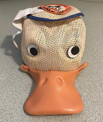 Vintage 1970s Disney Donald Duck Mesh Hat Squeaking Bill Kids Disneyland • $9.99