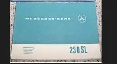 1966 Mercedes Benz 230SL 230 SL Owner Operator Manual User Guide • $489.30