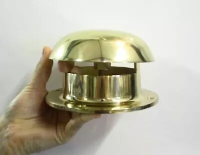 £71.99 • Buy Polished Brass 4 1/2 Diameter Narrowboat Mushroom Vent
