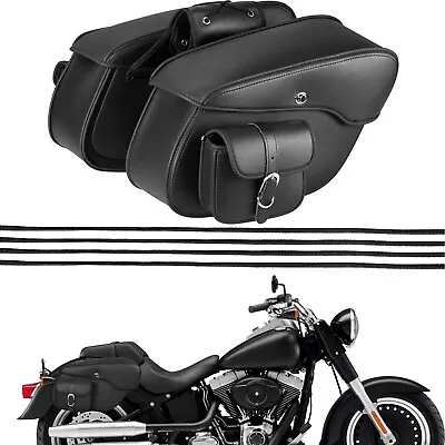 Motorcycle Side Saddlebags Saddle Bags For Harley Heritage Softail Classic FLSTC • $129.99