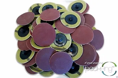 50 Pc 2 Inch Roloc Discs 240 Grit R Type Sanding Abrasive Roll Lock (fine) • $18.49