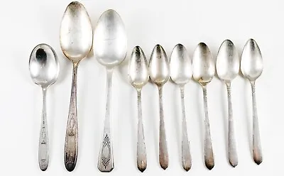 Vintage Oneida Community Plate Silverware Mixed Spoon Lot + Rogers  • $35
