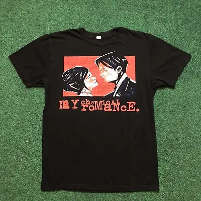 Vintage Y2K My Chemical Romance T Shirt Sz Medium Black Three Cheers • $39.99