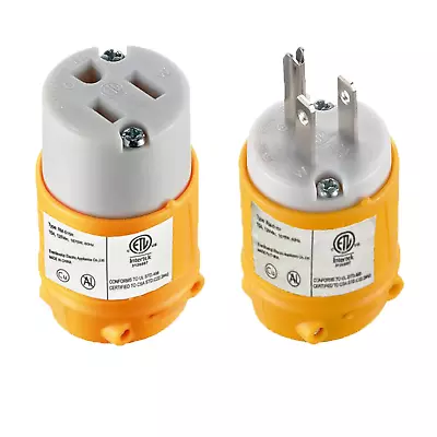 Extension Cord Ends Male And Female 1 Set 15 Amp 125 Volt Nema 5-15 Heavy Duty  • $13.49