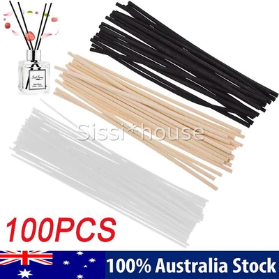 $9.93 • Buy 100PCS Reed Diffuser Reeds Rattan Aromatherapy Aroma Sticks Bulk Pack New 25cm