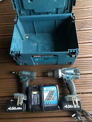 Makita DTD152 18V Cordless Impact Driver DHP458 Drill 2 Battery60A Charger Case • £129