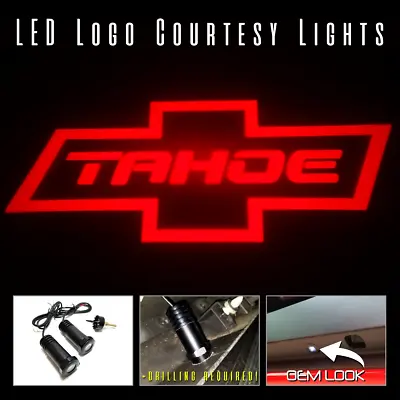 2Pc LED Courtesy Logo Door Lights Ghost Shadow Projectors Tahoe 100605 Red • $30