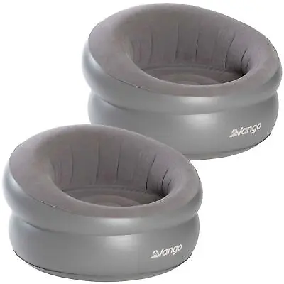 2x VANGO INFLATABLE CHAIR SOFT AIR BLOW UP DONUT SEAT PORTABLE CAMPING OUTDOOR • £34.95
