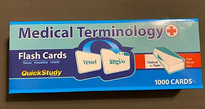 Medical Abbreviations Terminology Flash Cards Quick Study 1000 Pc Tabbed • $19.95