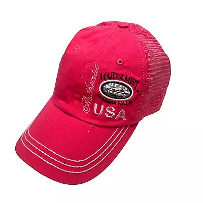 Maid Of The Mist Hat Authentic Niagara Falls USA Pink Embroidery Womens- • $10.27