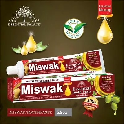 Toothpaste-6 Tube MISWAK Toothpaste 5 In 1 Fluoride Free & Vegetable Base. • $23.99