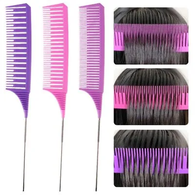 3pcs Sectioning Tailed Comb Set Highlighting Hair Styling Combs • £5.74