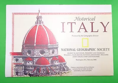 Historic Italy - National Geographic Society Map / History Poster 22  X 34  • £4.75