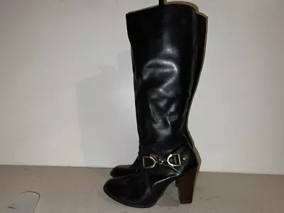 £39.99 • Buy Redherring Women Black Faux Leather Mid-calf Zip Up Boots Uk Size 6 Eur 39 Bt104