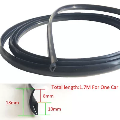 1.7M Seal Strip Trim For Car Front Windshield Sunroof Weatherstrip Rubber Black • $9.99