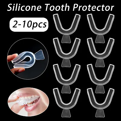 2-10Pcs Silicone Mouth Guard Teeth Night Clenching Grinding Sleep Dental Care • $9.99