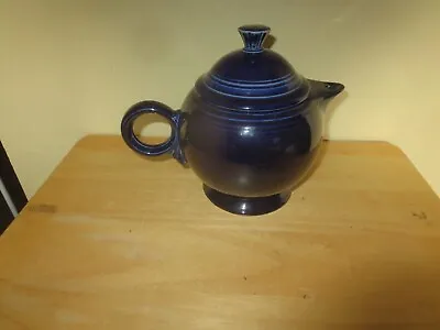 Vintage HLC Fiesta Ware Cobalt Blue Tea Pot With Lid • $28.50