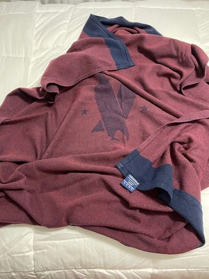 $45 • Buy American Airlines Italian Woven In Flight Service Cabin Blanket 1990-2000's