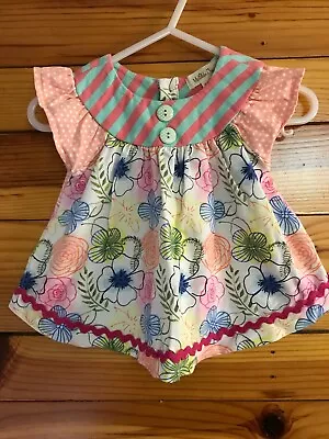 Matilda Jane Flower Toppers Tunic EUC Happy And Free Girls HTF Size 3-6 Months • $34.99