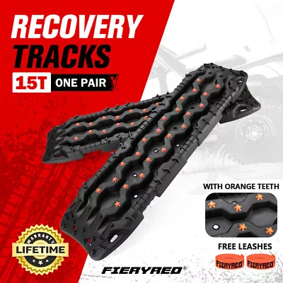 Fieryred Recovery Tracks 15T Board 4WD Vehicle Sand/Snow/Mud 1 Pair Black • $129.95