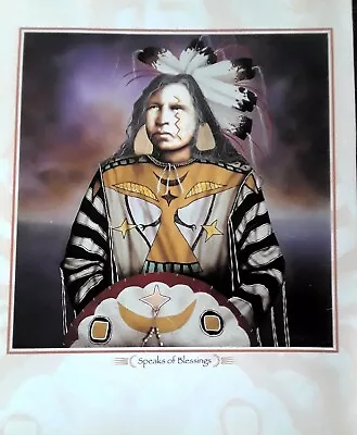 J.D.Challenger  SPEAKS Of BLESSINGS  Native American  Art Print 9x11 • $7.99