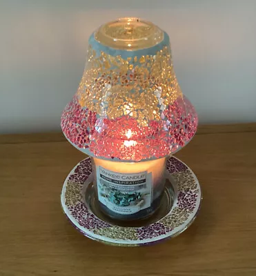 Yankee Candle Large Citron And Purple Mosaic Shade And Tray. Stunning Colours • £14.99