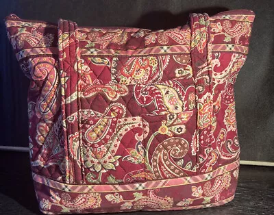 Vera Bradley Purse Bag Piccadilly Plum Paisley Retired Pattern • $26.50