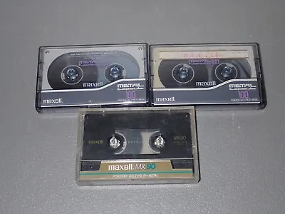 3x Maxell Metal Capsule 100 & MX90 Metal Cassette Tapes Type IV • $30