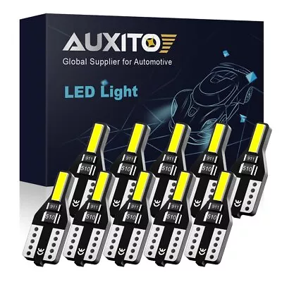 AUXITO Canbus LED License Plate Light Bulbs 168 194 T10 White 6000K 10X Bulb EI • $7.81