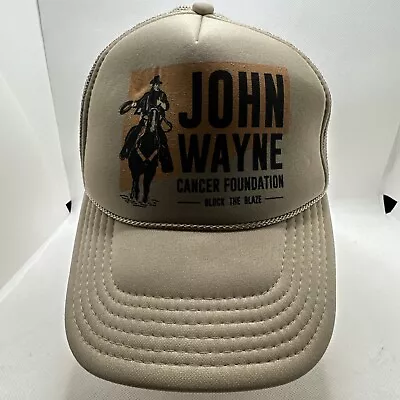 John Wayne Cancer Foundation Block The Blaze Tan Cap • $15