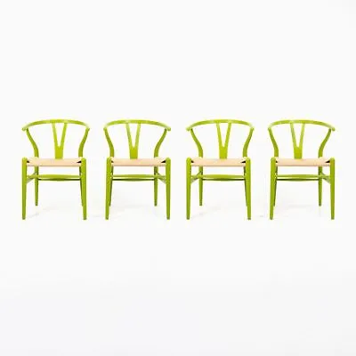 2021 CH24 Wishbone Dining Chair By Hans Wegner For Carl Hansen In Green 4x Avail • £462.01