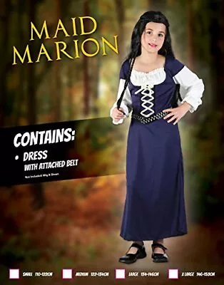 Bristol Novelty Maid Marion Costume L Childs Age 7 - 9 Years • $22.13