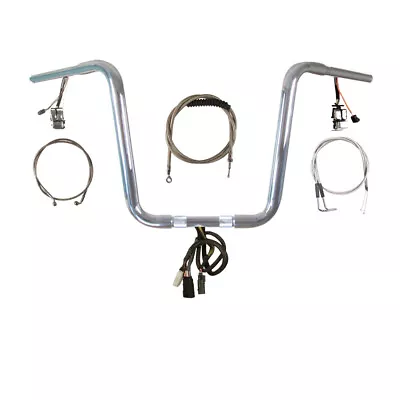 1 1/4  Chrome Narrow 14  Prewired Ape Hanger PKit 1996-2006 Harley Softail • $883.73