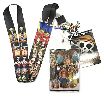 **Legit** One Piece Straw Hat Crew New World Badge ID Holder Lanyard #37798 • $12.95