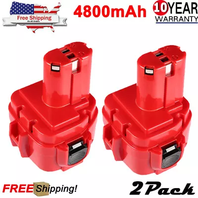 2Pack 4.8Ah 12V Ni-Mh Battery For Makita 1200 1220 1201 1222 1233 1234 1235 PA12 • $25.89