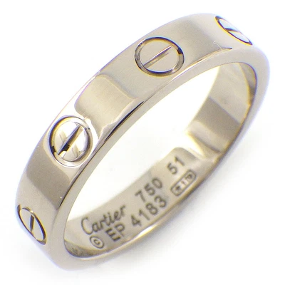 £512.72 • Buy Cartier Ring Mini Love Wedding Vis 750(18K) White Gold #51 US5.75