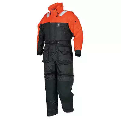 Mustang Deluxe Anti-Exposure Coverall Work Suit - Orange/Black - Medium [MS2175- • $825.99