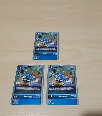 Digimon - Veemon - New Awakening Pre-Release  - BT8-021 U - NM Foil Read! • $4