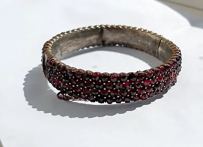 Antique Bracelet Natural Pyrope Garnet Czech Women's Jewelry • $345