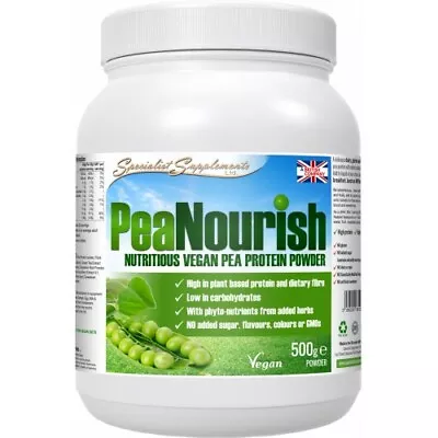 PeaNourish 90% Vegan Proteins Blend Powder With Phyto-Nutrients & Herbs 500g • £17.99