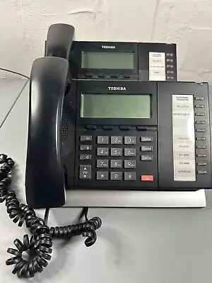 2 Toshiba DP5022-SDM Black Corded Programmable Keys Digital Business Telephones • $29.99