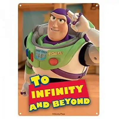 Disney Toy Story To Infinity And Beyond Buz Small A5 Metal Wall Sign Plaque • £6.95