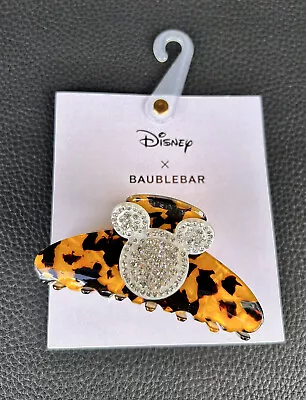 Disney X Baublebar Mickey Mouse Rhinestone Bling Tortoise Acrylic Hair Claw Clip • $10.49