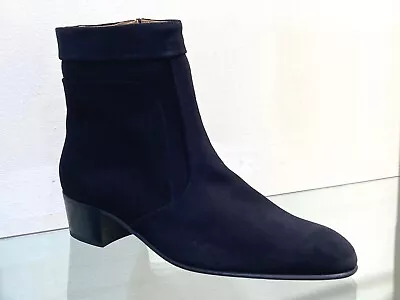 Now *Reduced* Men's Donelli Cuban Heel All Leather Zip Up Boot By Paco Milan • £78