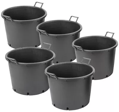 5 X 35 Litre Large Plant Pot Outdoor Garden Flower Tree Planter Container Tub • £28.49