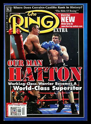 Ricky Hatton Autographed Signed Ring Magazine Beckett BAS QR #BK08809 • $29