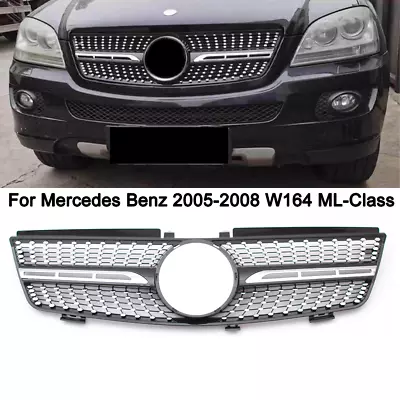 Diamond Style Grille Grill For Mercedes Benz ML-Class W164 ML350 ML500 2005-2008 • $63.76